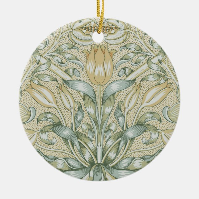 William Morris Lily und Pomegranate Blume Classic Keramik Ornament (Vorne)