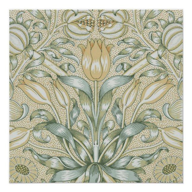 William Morris Lily und Pomegranate Blume Classic Poster (Vorderseite)