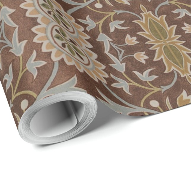 William Morris Little Blume Teppich Wrapping Paper Geschenkpapier (Rolleneckpunkt)