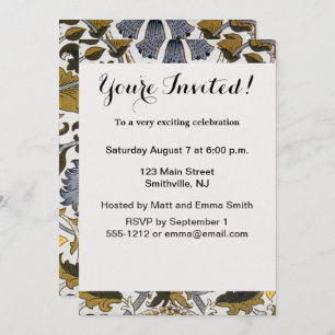 William Morris Lodden Blume Einladung