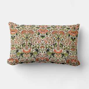 William Morris Lodden Blume Foliage Green Pink Lendenkissen