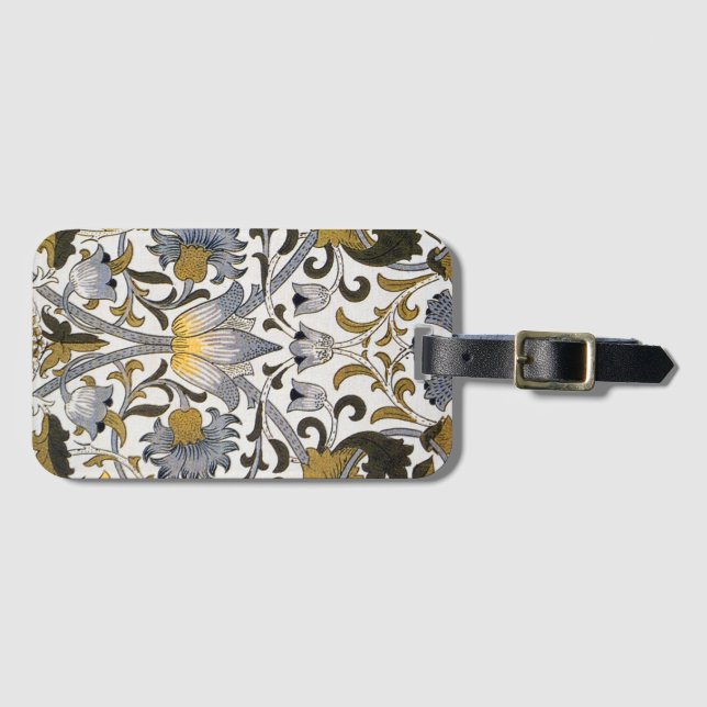 William Morris Lodden Blume Gepäckanhänger (Vorderseite (Horizontal))