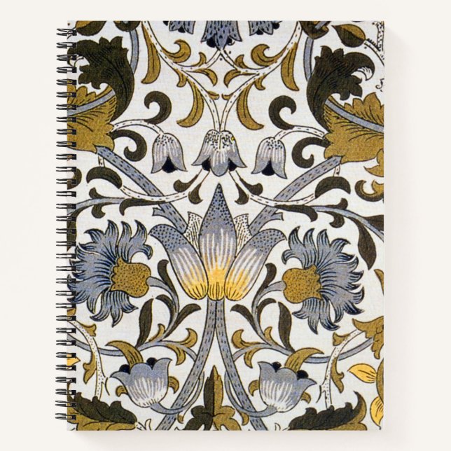 William Morris Lodden Blume Notizbuch (Vorderseite)