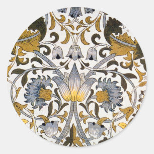 William Morris Lodden Blume Runder Aufkleber
