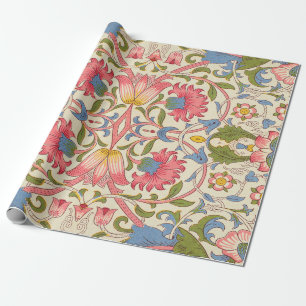William Morris Lodden Blumendekor Pastell  Geschenkpapier
