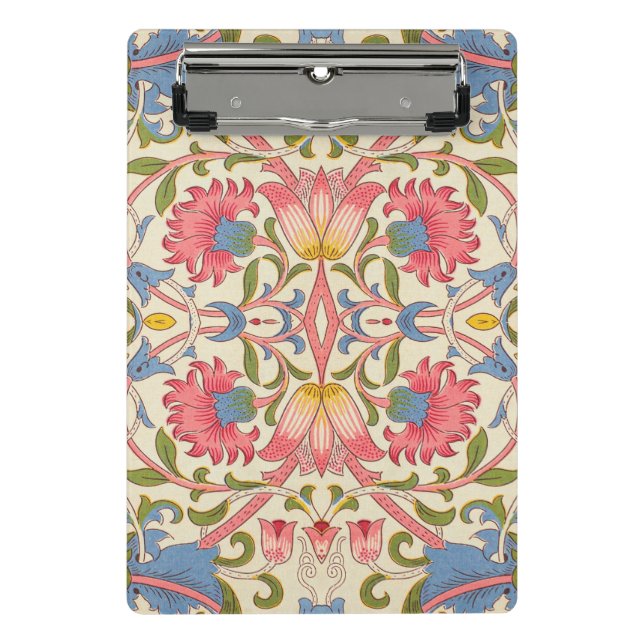 William Morris Lodden Blumendekor Pastell  Mini Klemmbrett (Vorderseite)