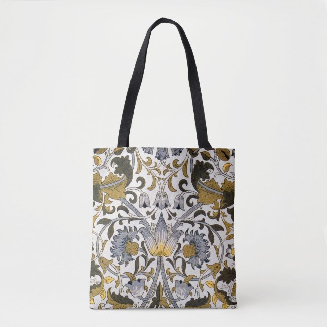 William Morris Lodden Blumenmuster: Blau Gold  (Vorderseite)
