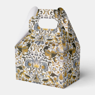 William Morris Lodden Blumenmuster: Blau Gold Geschenkschachtel