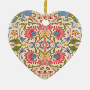 William Morris Lodden Blumenmuster Pastell Keramik Ornament