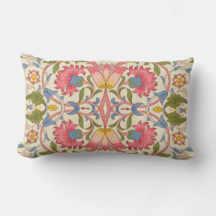 William Morris Lodden Blumenmuster Pastell Lendenkissen