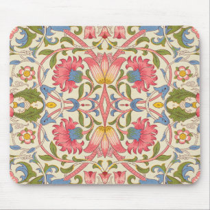 William Morris Lodden Blumenmuster Pastell  Mousepad