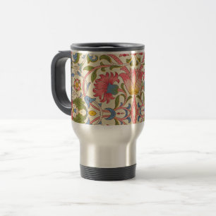 William Morris Lodden Blumenmuster Pastell  Reisebecher