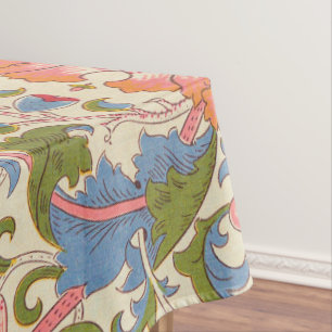 William Morris Lodden Blumenmuster Pastell  Tischdecke