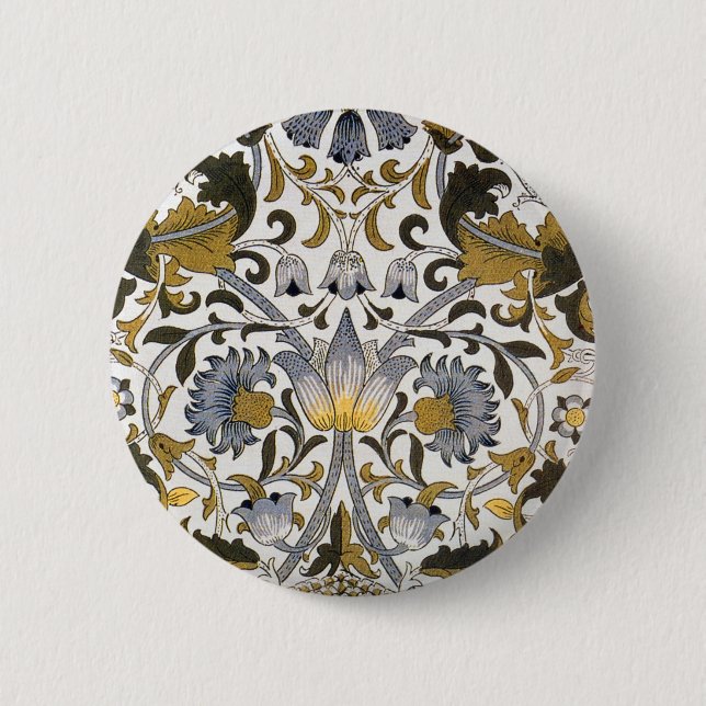 william morris lodden floral blumen textil button (Vorderseite)