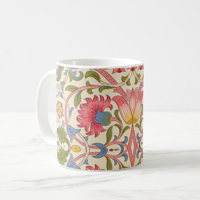 William Morris Lodden Spring Wallpaper Art Kaffeetasse (Vorderseite Links)