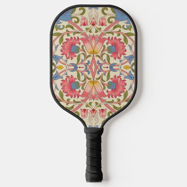 William Morris Lodden Spring Wallpaper Art Pickleball Schläger (Vorderseite)
