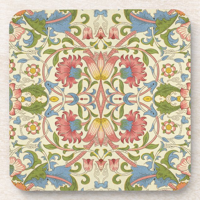 William Morris Loddon Blossom Blumenmuster Getränkeuntersetzer (Vorderseite)