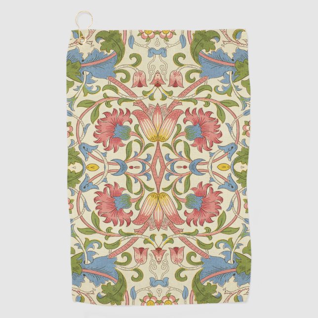 William Morris Loddon Blossom Blumenmuster Golfhandtuch (Vorderseite)