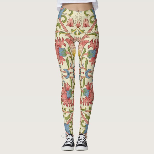 William Morris Loddon Blossom Blumenmuster Leggings (Vorderseite)