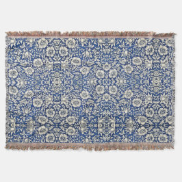 William Morris Mallow Blume Floral Blue White Decke
