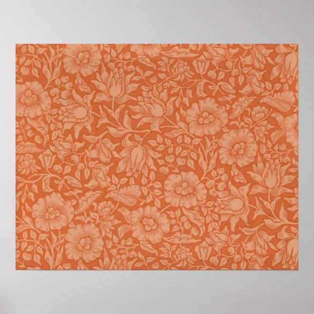 William Morris Mallow Floral Wallpaper Design Poster (Vorne)