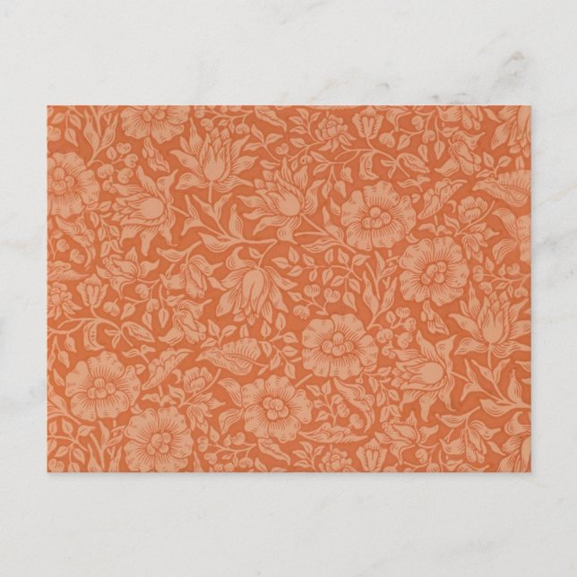 William Morris Mallow Floral Wallpaper Design Postkarte (Vorderseite)
