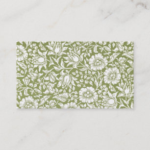 William Morris Mallow Green Muster Visitenkarte