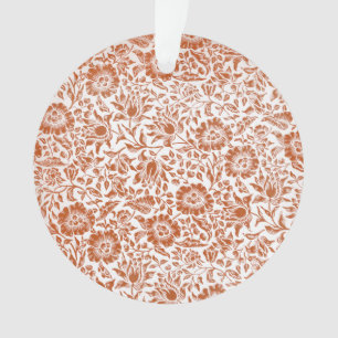 William Morris Malvenmuster: Terrakotta-Blumen Ornament