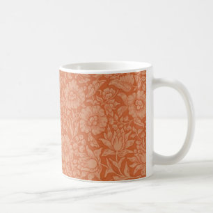 William Morris Malvenmuster: Terrakotta-Blüten Kaffeetasse