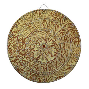 William Morris Marigold Antikes Blumenmuster Dartscheibe