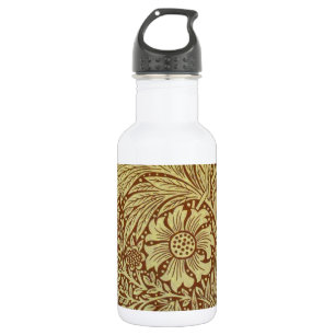 William Morris Marigold Antikes Blumenmuster Edelstahlflasche