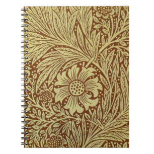 William Morris Marigold Antikes Blumenmuster Notizblock