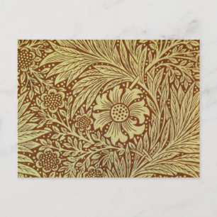 William Morris Marigold Antikes Blumenmuster Postkarte