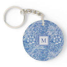 William Morris Marigold Blue Monogram