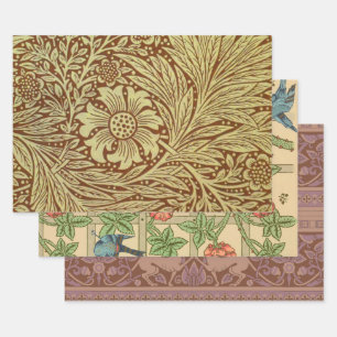 William Morris Marigold Blume Pattern Geschenkpapier Set