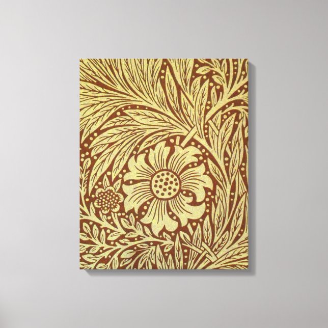 William Morris Marigold Blume Pattern Leinwanddruck (Vorderseite)