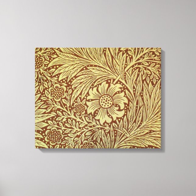 William Morris Marigold Blume Pattern Leinwanddruck (Vorderseite)