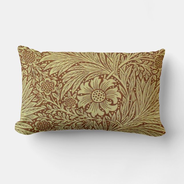William Morris Marigold Blume Pattern Lendenkissen (Vorderseite)
