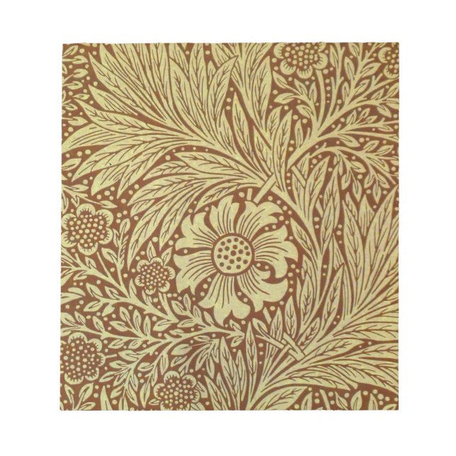 William Morris Marigold Blume Pattern Notizblock (Vorderseite)