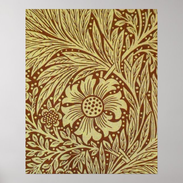 William Morris Marigold Blume Pattern Poster (Vorne)