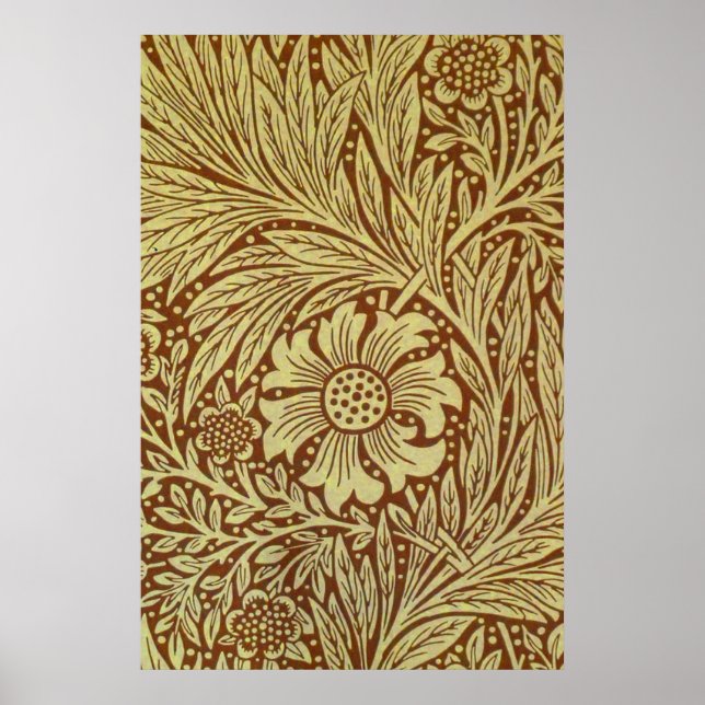 William Morris Marigold Blume Pattern Poster (Vorne)