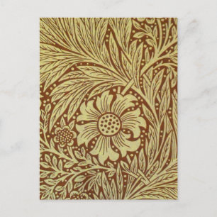 William Morris Marigold Blume Pattern Postkarte