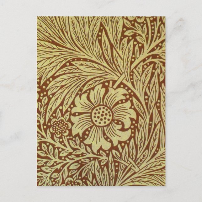 William Morris Marigold Blume Pattern Postkarte (Vorderseite)