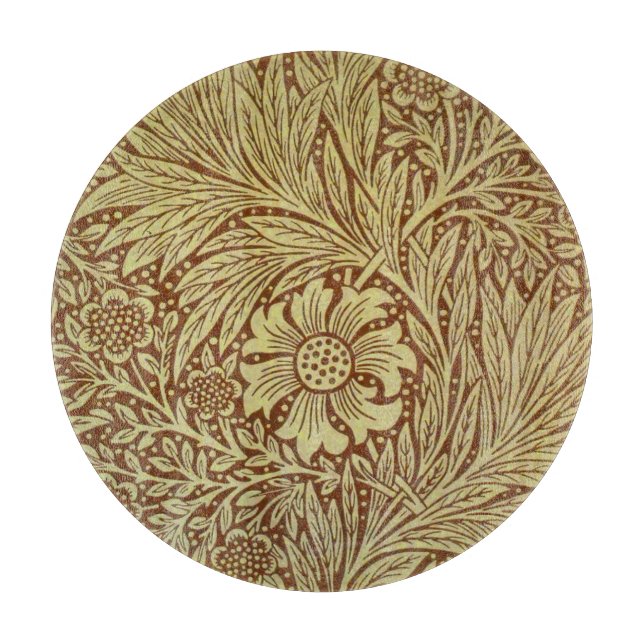 William Morris Marigold Blume Pattern Schneidebrett (Vorderseite)