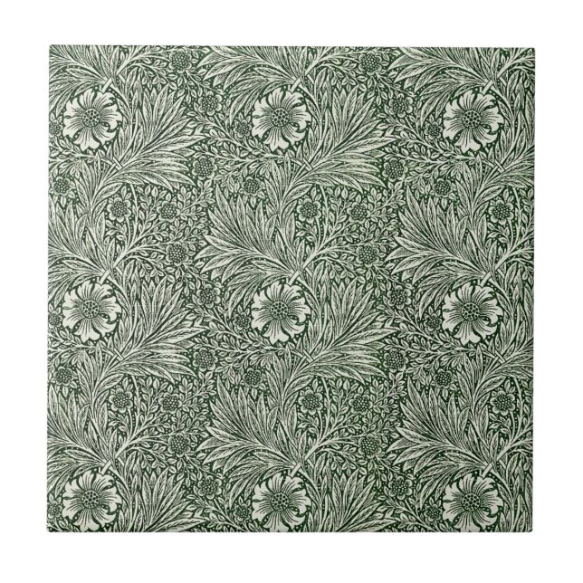 William * Morris Marigold Green und White Fliese (Vorderseite)