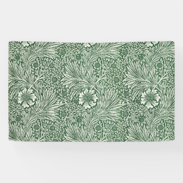 William morris marigold grüne Blume Banner (Horizontal)