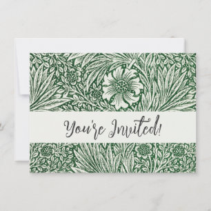 William morris marigold grüne Blume Einladung
