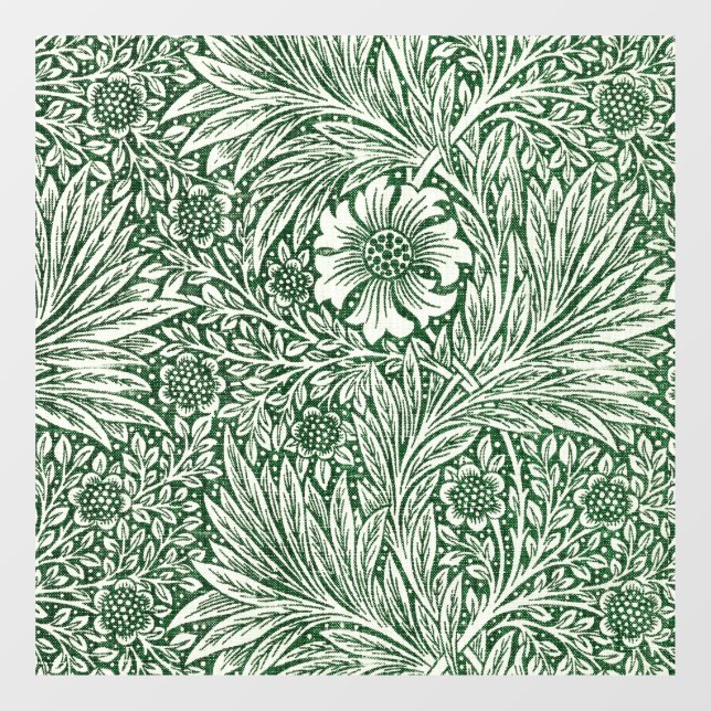 William morris marigold grüne Blume Fensteraufkleber (Blatt)