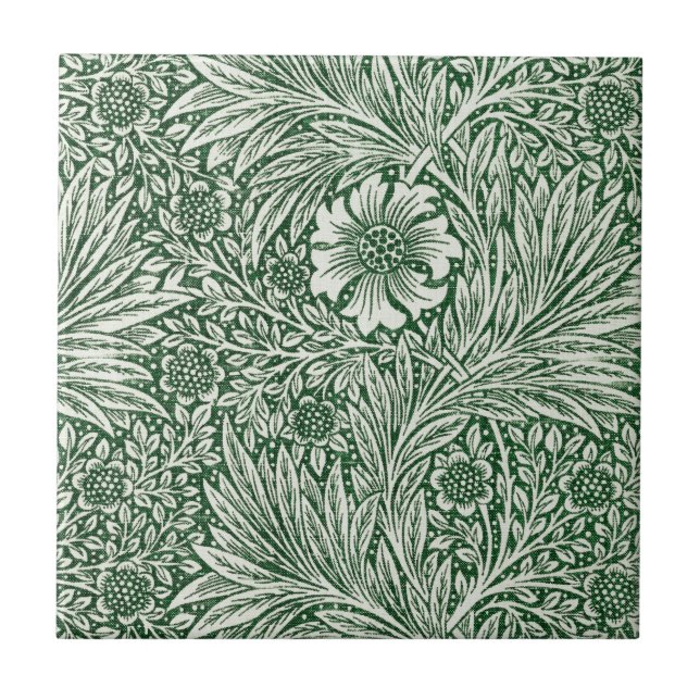 William morris marigold grüne Blume Fliese (Vorderseite)