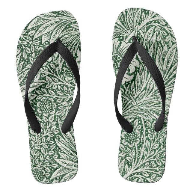 William morris marigold grüne Blume Flip Flops (Fußbett)